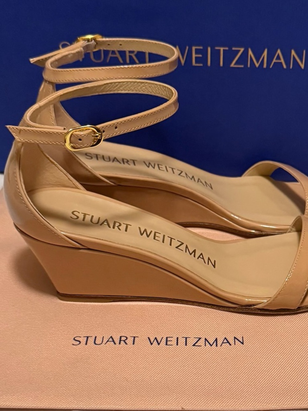 Stuart Weitzman Nudistcurve 50 Wedge Sz 6AA - Picture 4 of 6